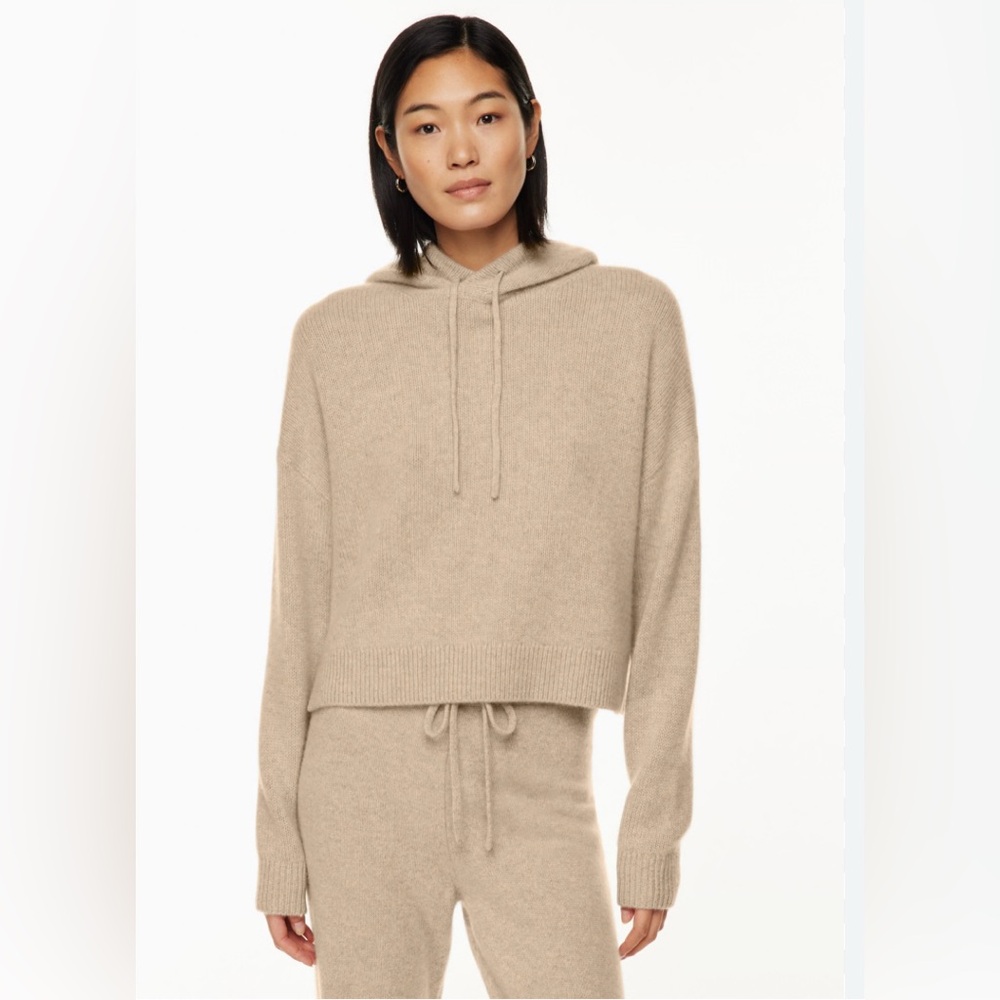 Aritzia Babaton 100% Cashmere Hoodie | Cropped / Waist-Length | Size Small